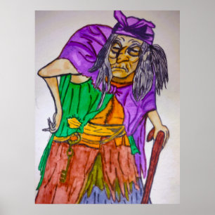 HALLOWEEN WITCH WITH ATTITUDE POSTER