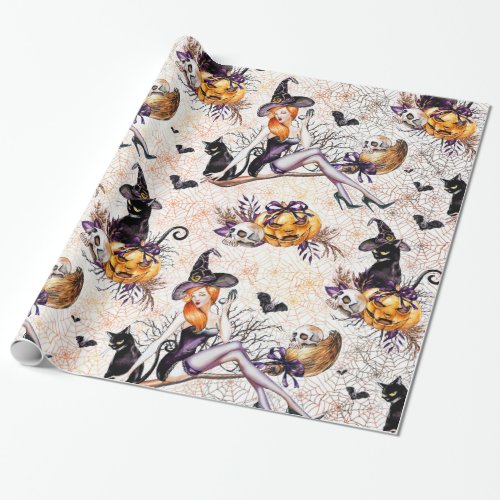 Halloween Witch Wrapping Paper