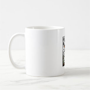 Halloween Witch Zone Vintage Graveyard Bats Design Coffee Mug