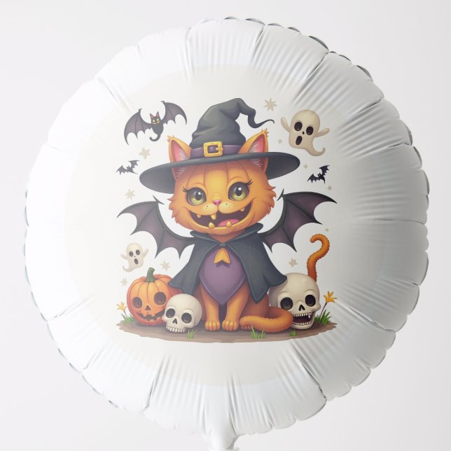 Halloween WitchCat Balloon (Front)