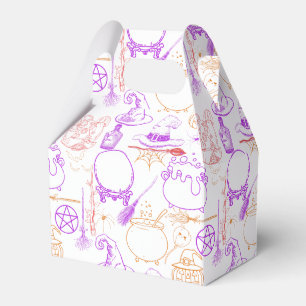 Halloween Witchcraft Pattern Neon 01 Favor Boxes