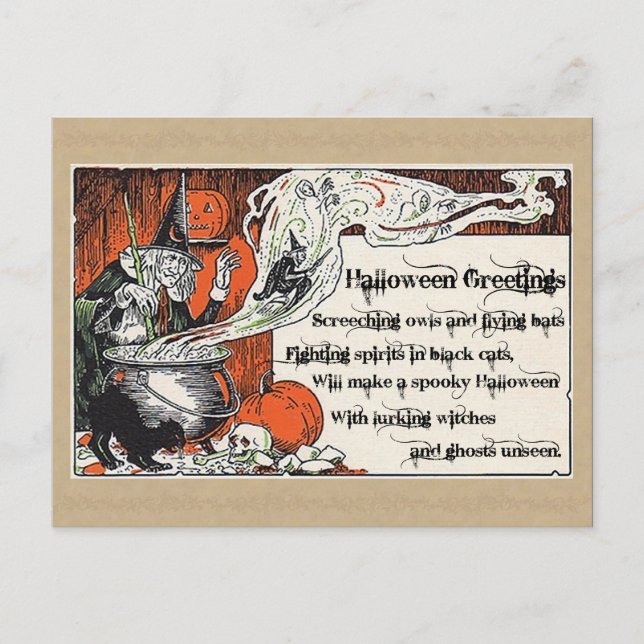 Halloween Witchery postcards, Halloween Postcard (Front)