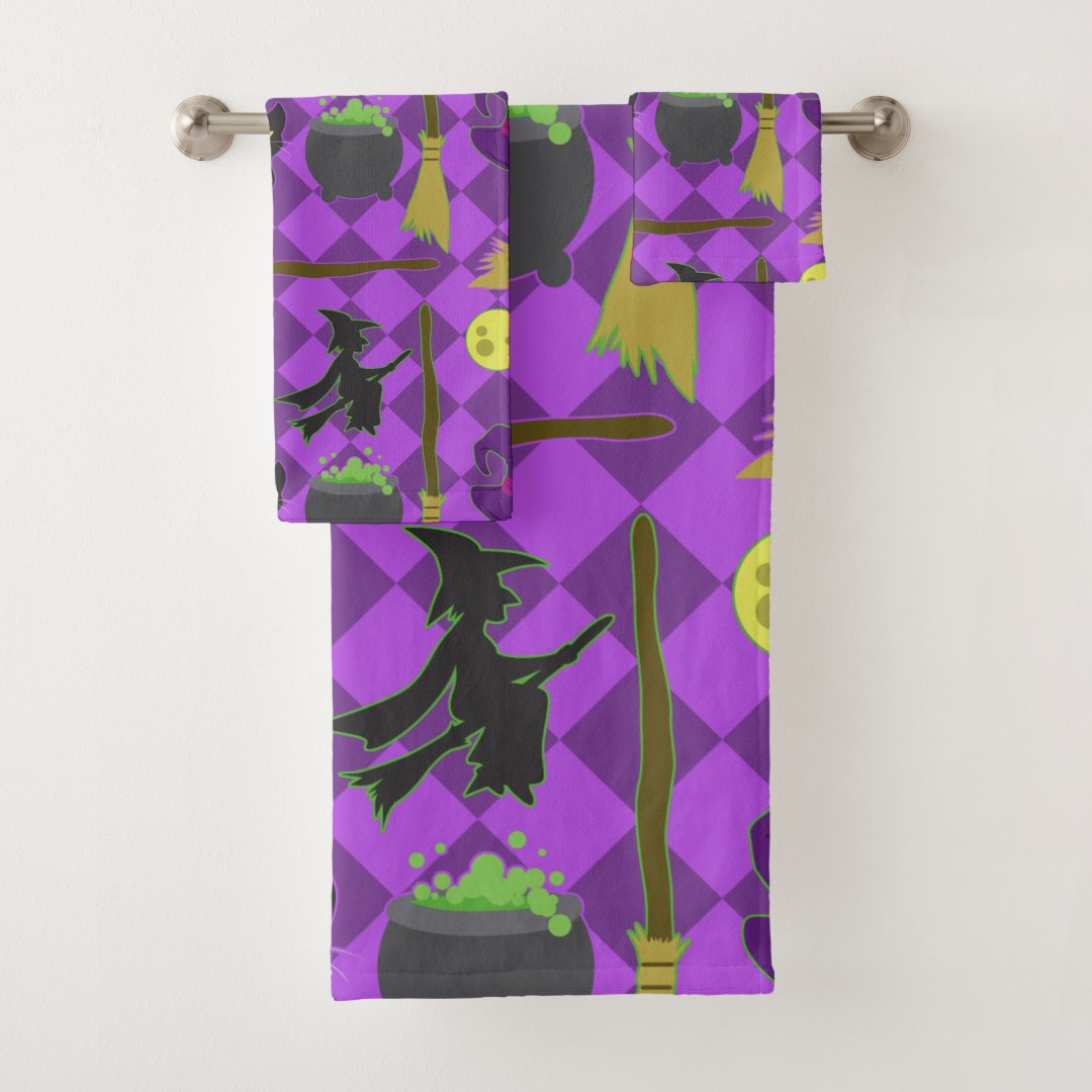Halloween Witches Bath Towel Set | Zazzle