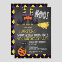 Halloween Witches Boots Birthday Invitation