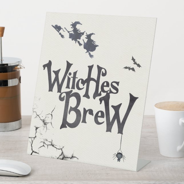 Halloween Witches Brew Drinks Sign (In SItu)