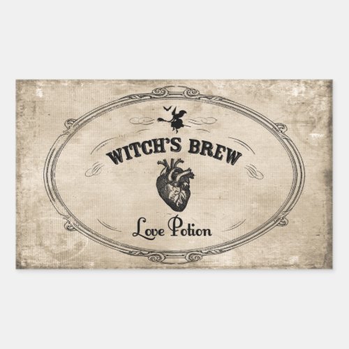 Halloween Witches Brew _ Love Potion Rectangular Sticker