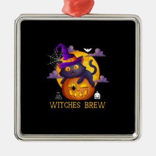 Halloween Witches Brew Metal Ornament