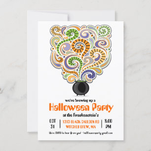 Halloween Witches Brew Party Invitation I