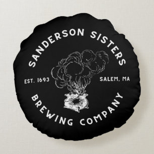 Halloween Witches Brew Sanderson Sisters Round Pillow