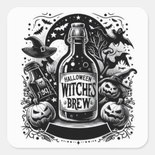 Halloween Witches Brew  Square Sticker