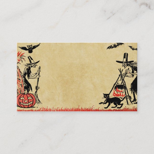 Halloween Witches Business Card (Front)