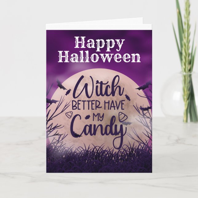 Halloween witches greeting card (Front)