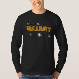 Halloween Witches Hat Boo Scary Grammy Grandma T-Shirt