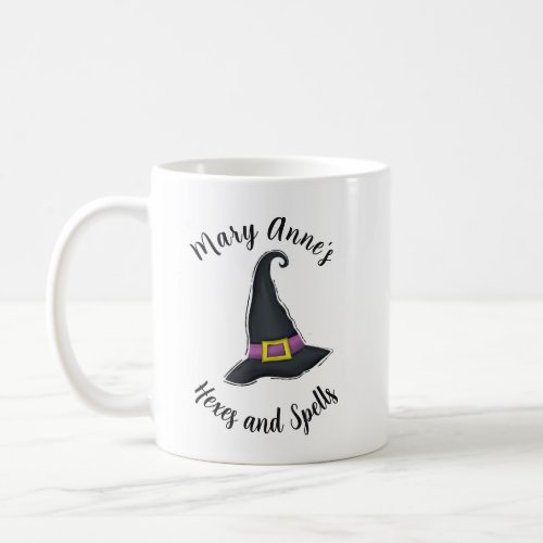 Halloween Witches Hat Cute Whimsical Script Coffee Mug