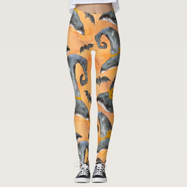 Halloween Witches Hat Leggings (Front)
