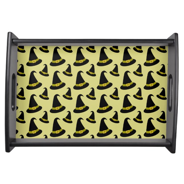 Halloween Witches Hat Pattern Serving Tray (Front)