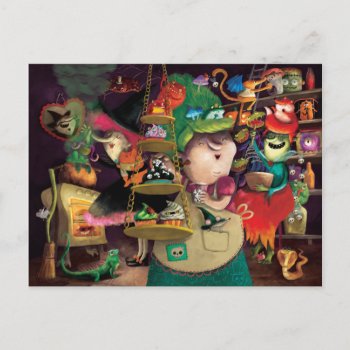 Halloween Witches Kitchen Postcard by colonelle at Zazzle