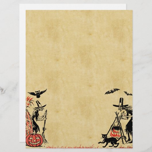 Halloween Witches Letterhead (Front/Back)