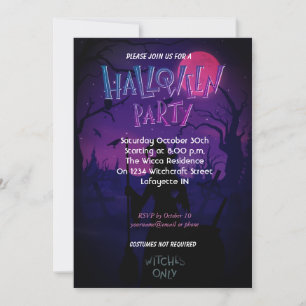 Halloween Witches Party Invitation