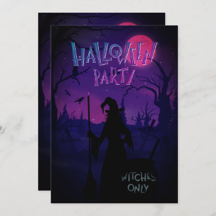 Halloween Witches Party Invitation