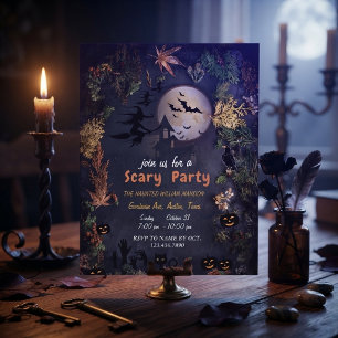 Halloween Witches Party Night  Planner Invitation