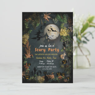 Halloween Witches Party Night  Planner Invitation