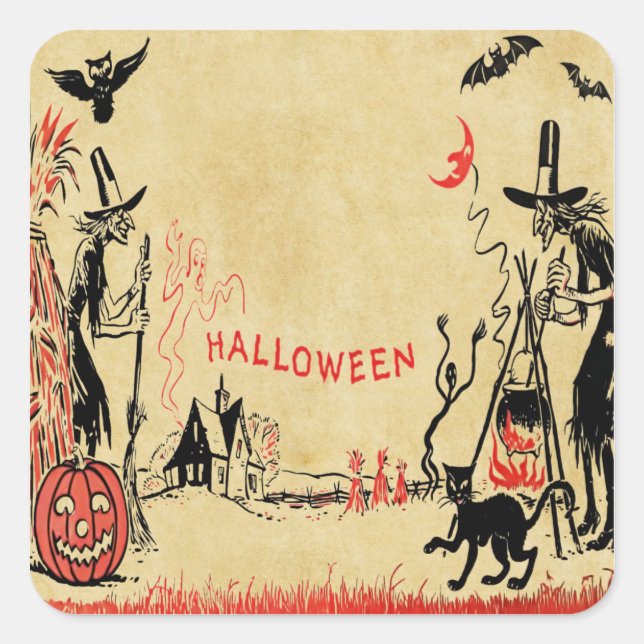Halloween Witches Sticker (Front)
