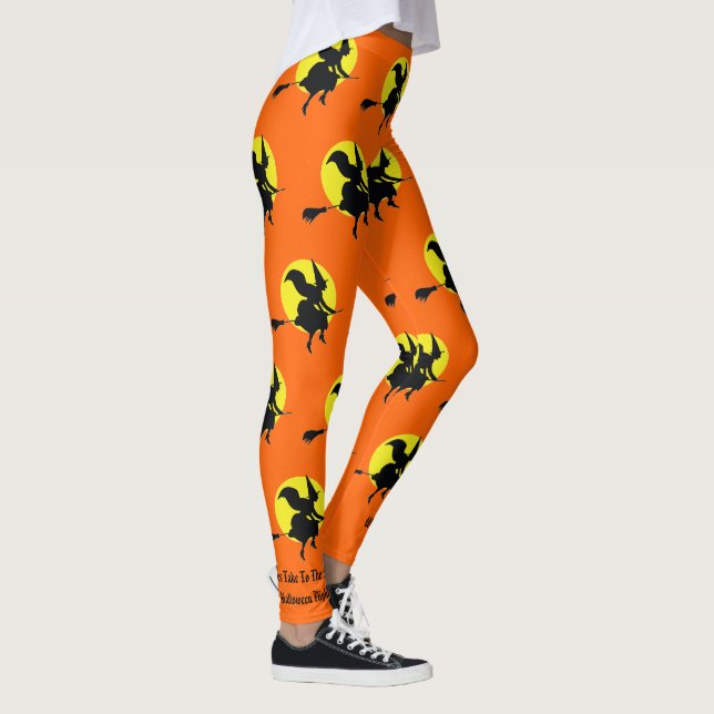 Halloween Witches Take To The Sky Party Leggings (Right)