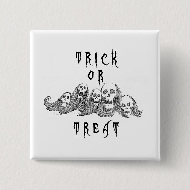Halloween Witches Trick or Treat Button (Front)
