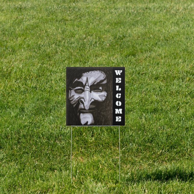 HALLOWEEN WITCHES WELCOME Yard Sign (Insitu)