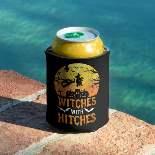 Halloween Witches With The Hitches Camping Camper Can Cooler