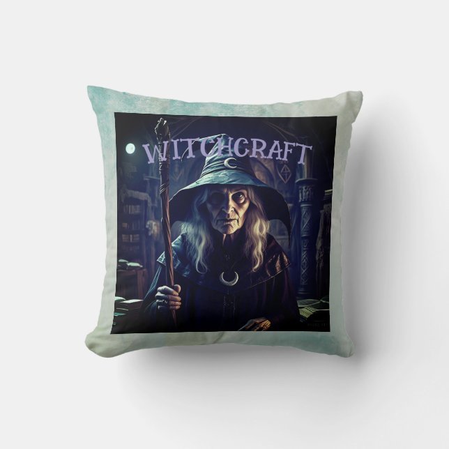 Halloween,Witchraft ,Throw Pillow (Front)