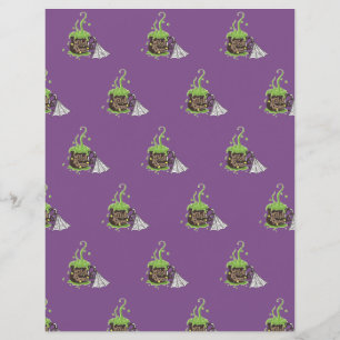 Halloween witch's brew purple scrapbook paper