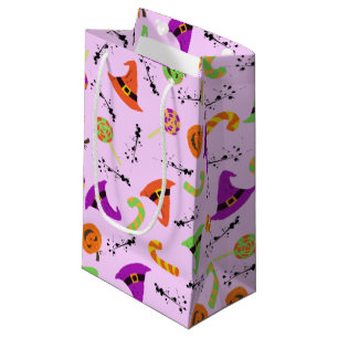 Halloween Witch's Hat Candy & Pumpkins Small Gift Bag