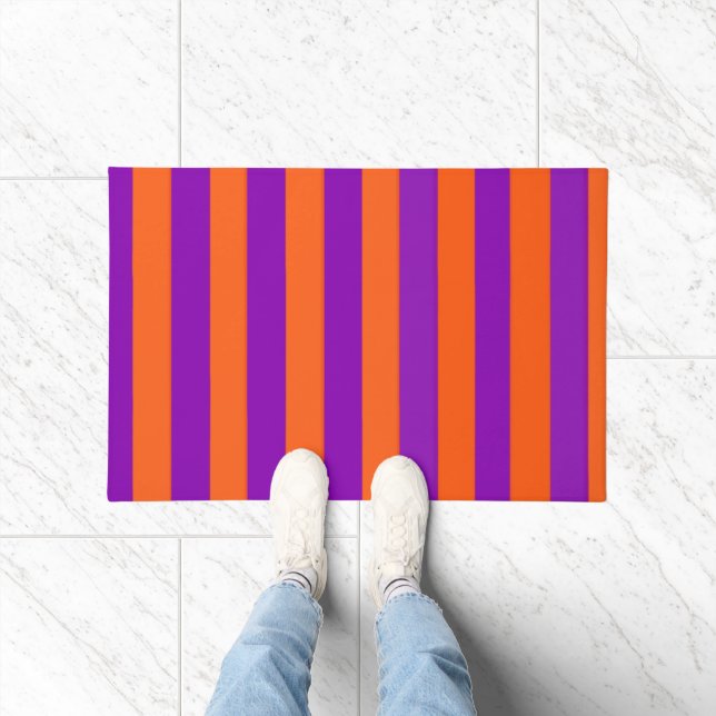 Halloween Witch's Stripes Doormat (Indoor)