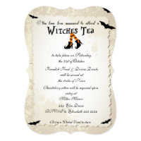 Halloween Witchs' Tea Party Invitation