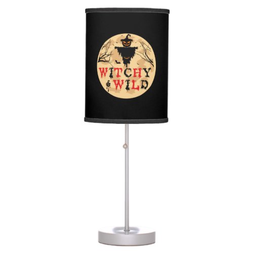 Halloween Witchy And Wild Birthday Table Lamp