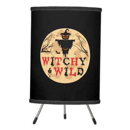 Halloween Witchy And Wild Birthday Tripod Lamp
