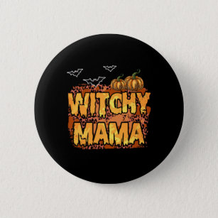 Halloween Witchy Mama Birthday Button
