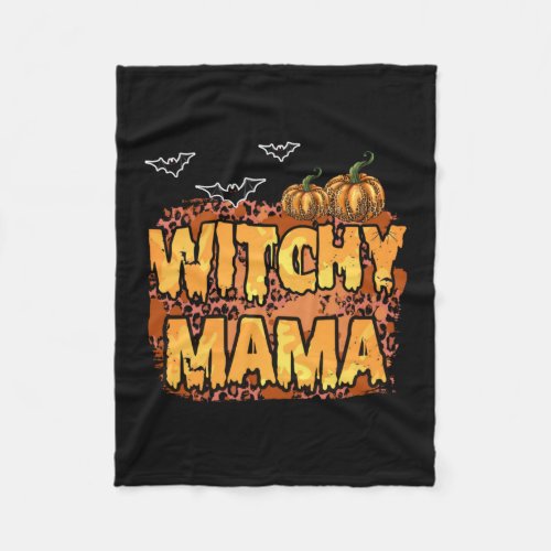 Halloween Witchy Mama Birthday Fleece Blanket