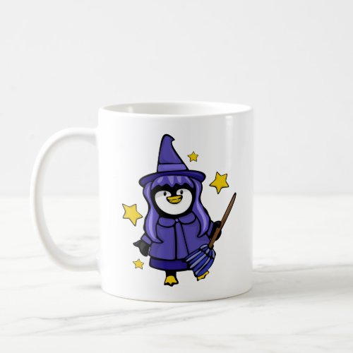 Halloween Witchy Penguin Coffee Mug