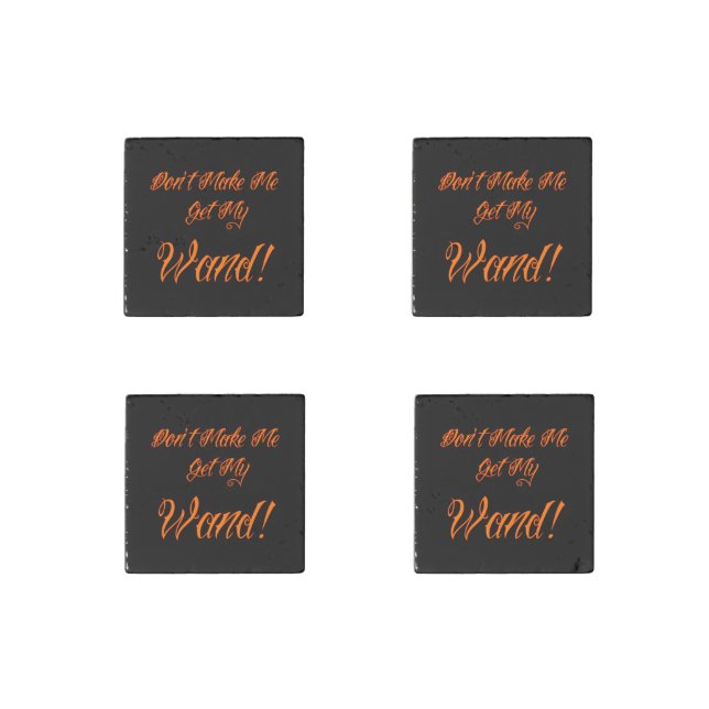 Halloween Witchy Quote  Stone Magnet (Front)