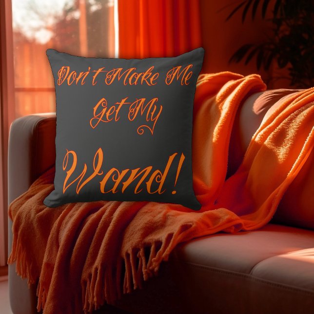 Halloween Witchy Quote  Throw Pillow (Creator Uploaded)