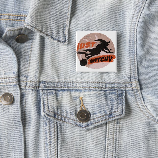 Halloween Witchy Retro Witch Costume Candy  Button (In Situ)