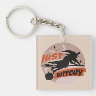 Halloween Witchy Retro Witch Costume Keychain