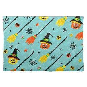 Halloween Witchy Seamless Theme Cloth Placemat