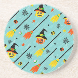 Halloween Witchy Seamless Theme Coaster