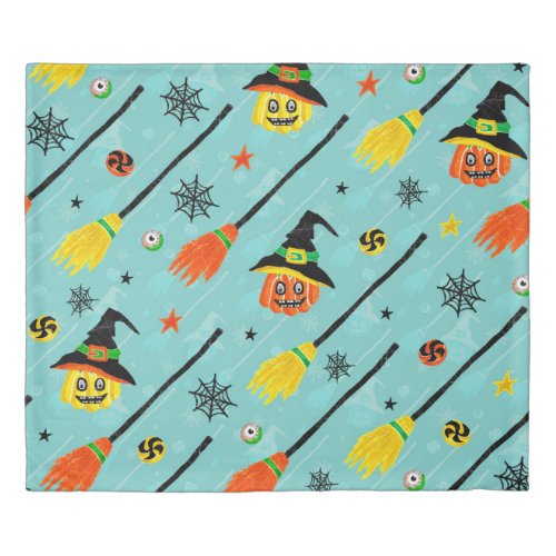 Halloween Witchy Seamless Theme Duvet Cover