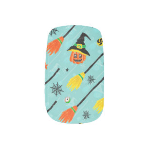 Halloween Witchy Seamless Theme Minx Nail Art