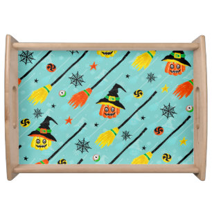 Halloween Witchy Seamless Theme Serving Tray